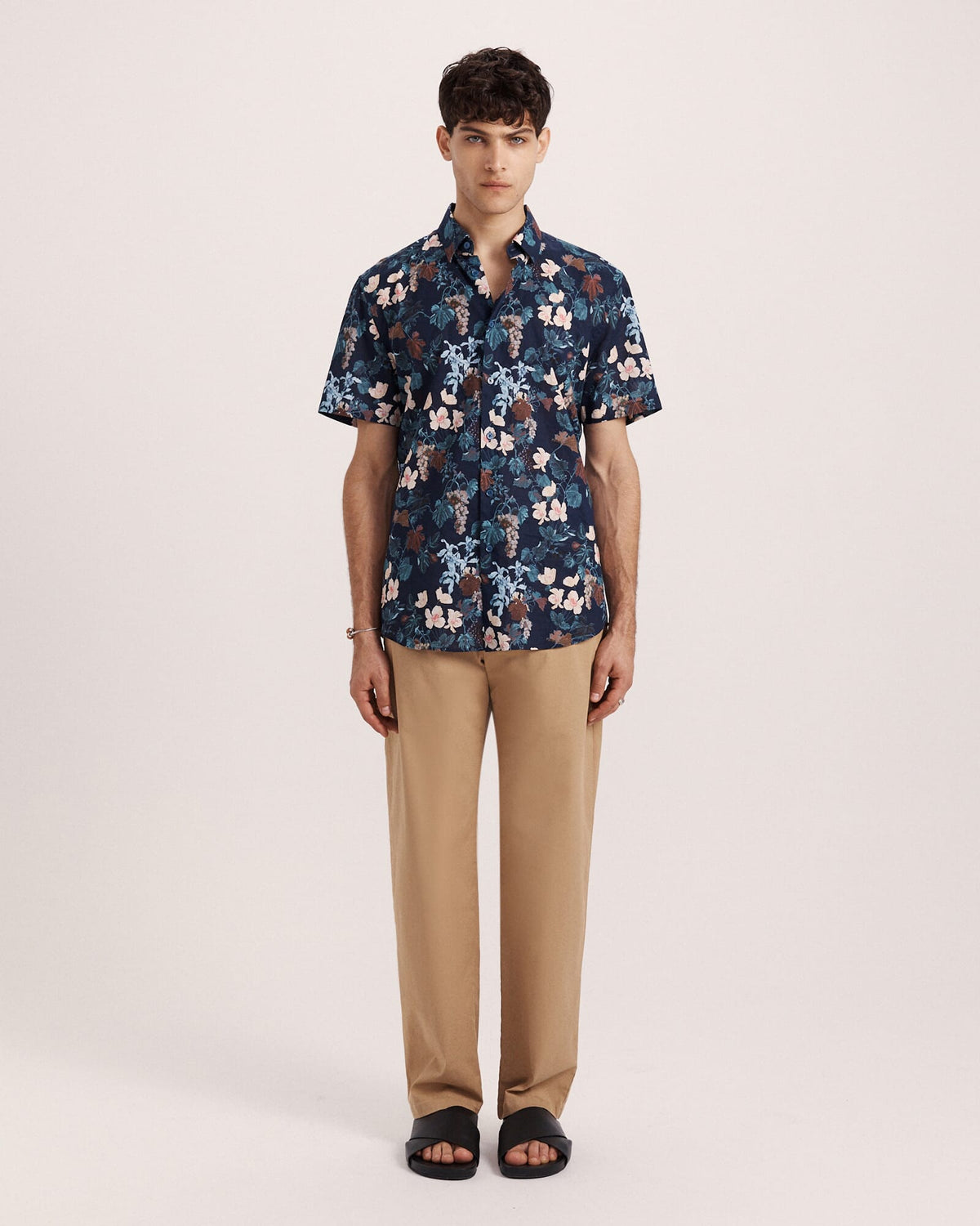 Evander Cotton Print Short Sleeve Classic Shirt