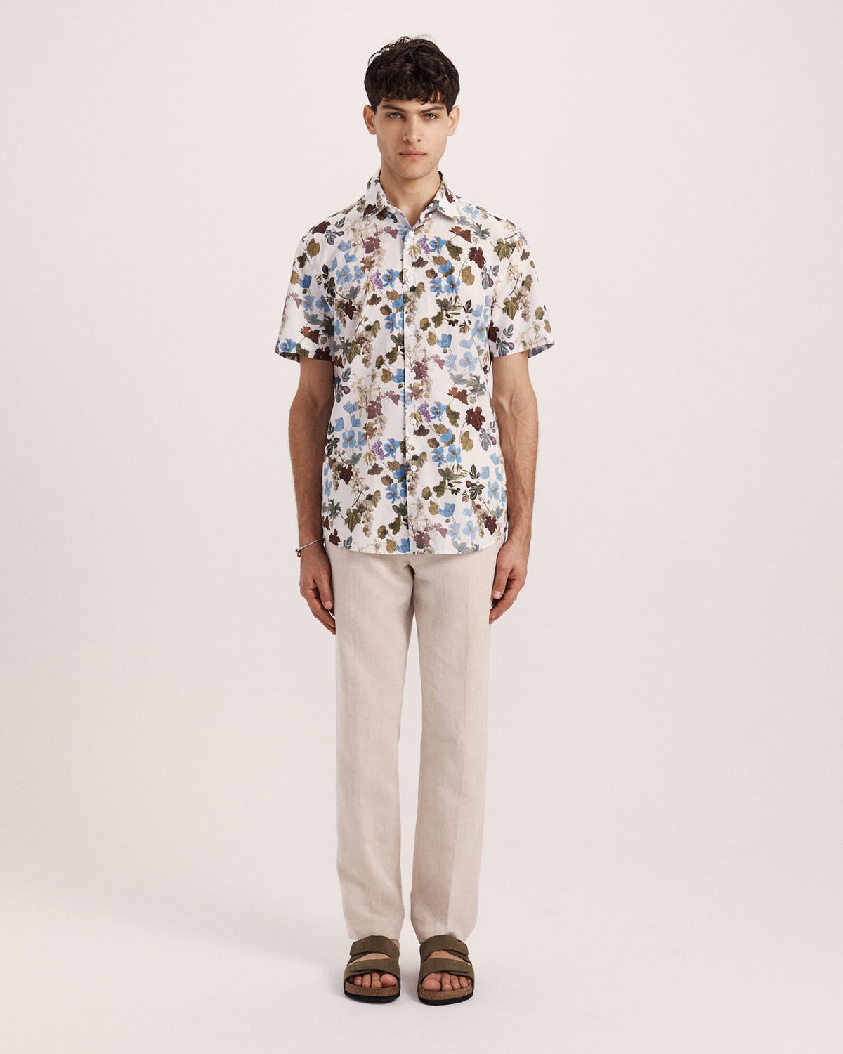 Evander Cotton Print Short Sleeve Classic Shirt
