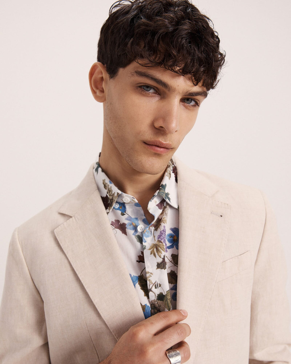 Evander Cotton Print Short Sleeve Classic Shirt