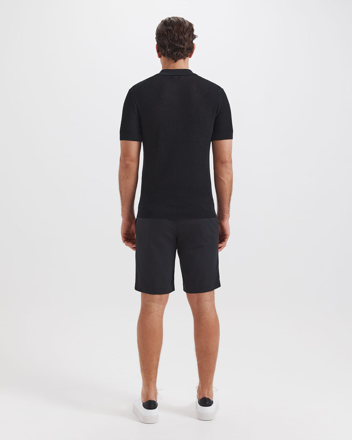 Dario Crochet Knit Polo