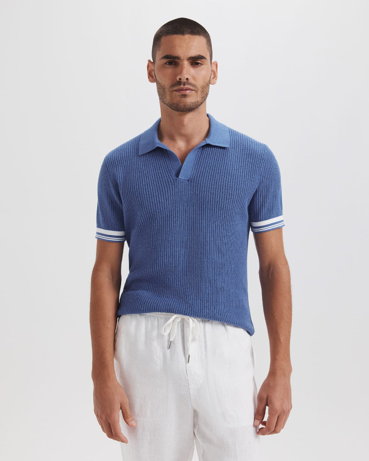 Nero Combed Cotton Knit Polo