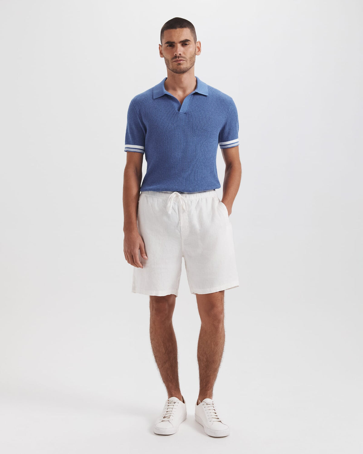 Nero Combed Cotton Knit Polo