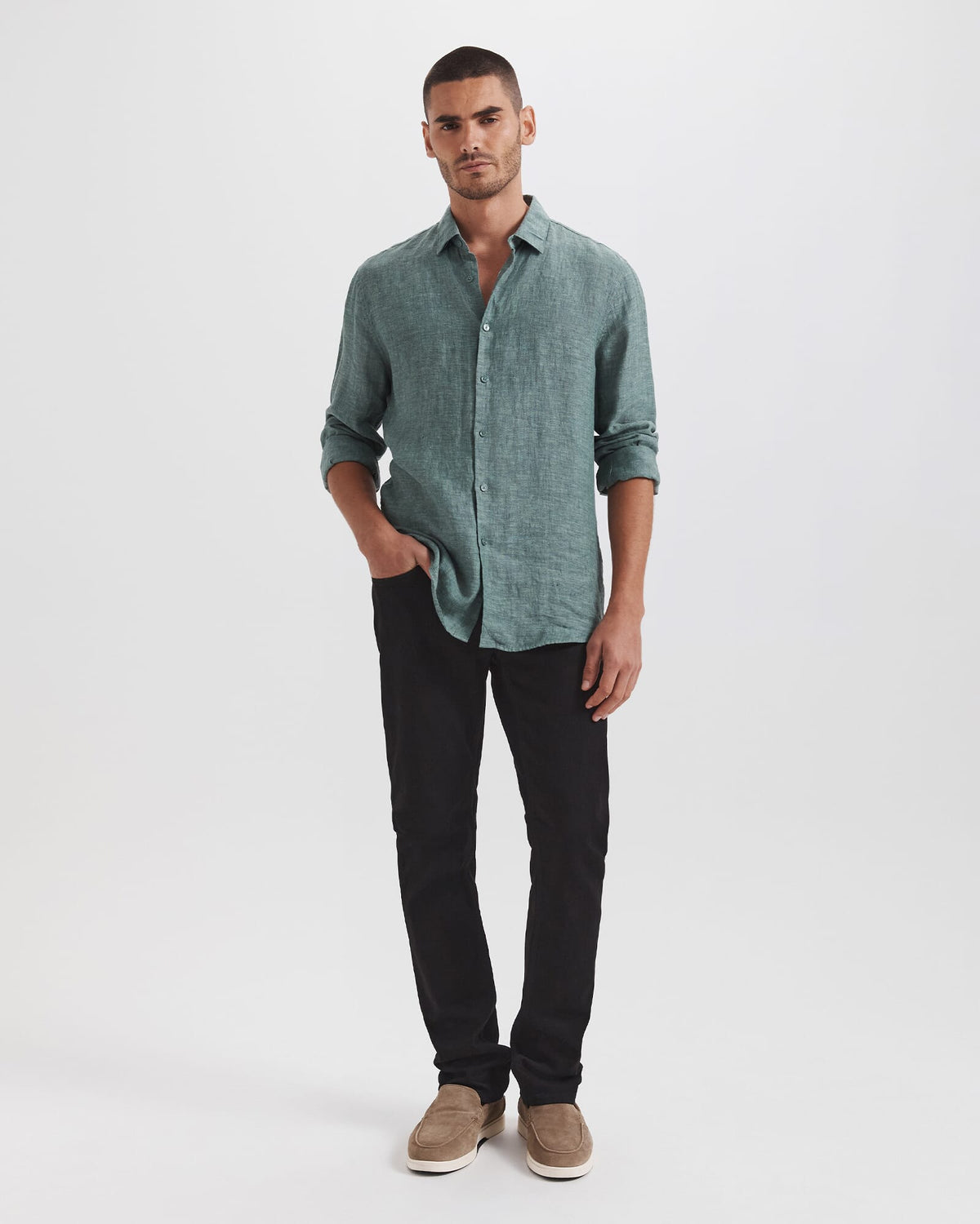 Anderson Long Sleeve Classic Linen Shirt