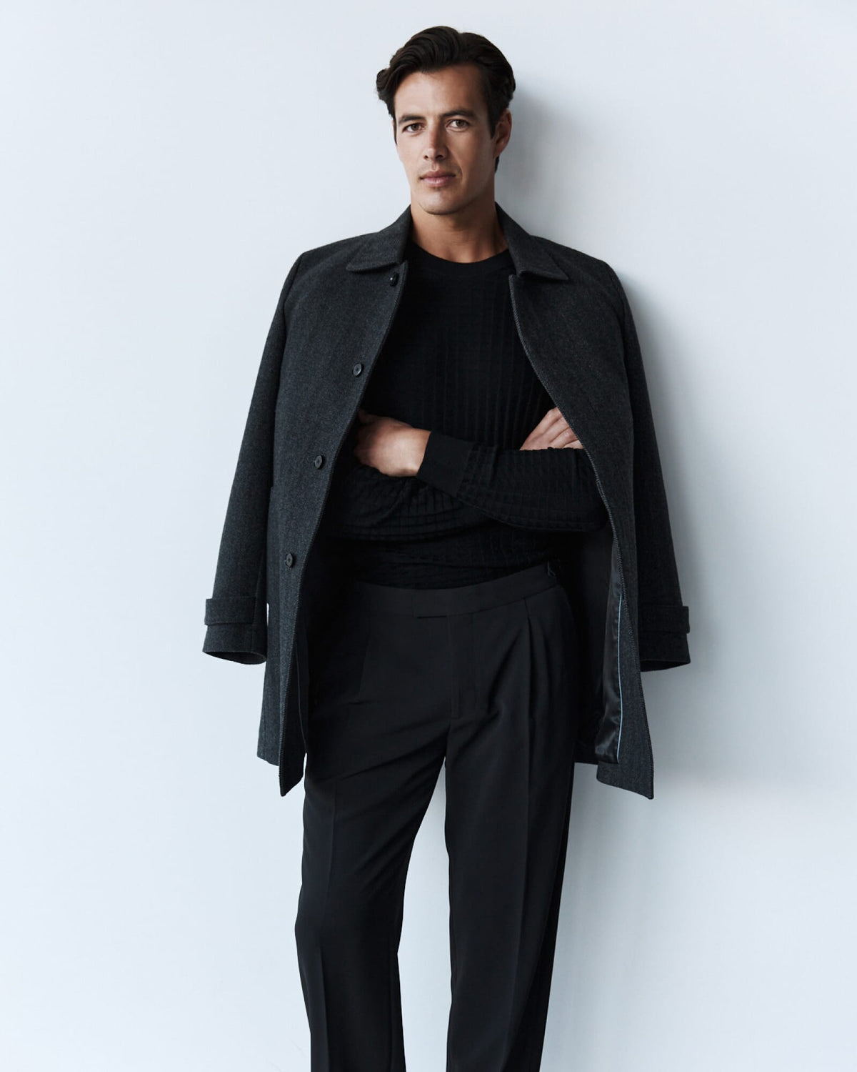 Corey Herringbone Wool Coat