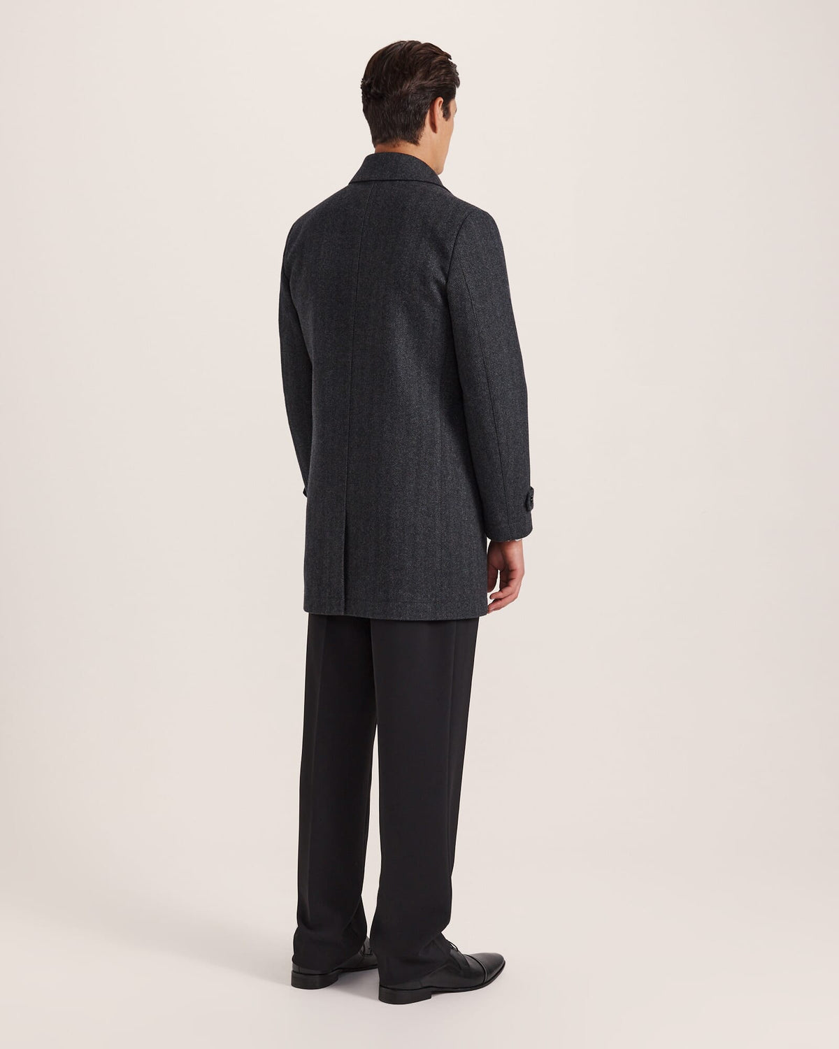 Corey Herringbone Wool Coat