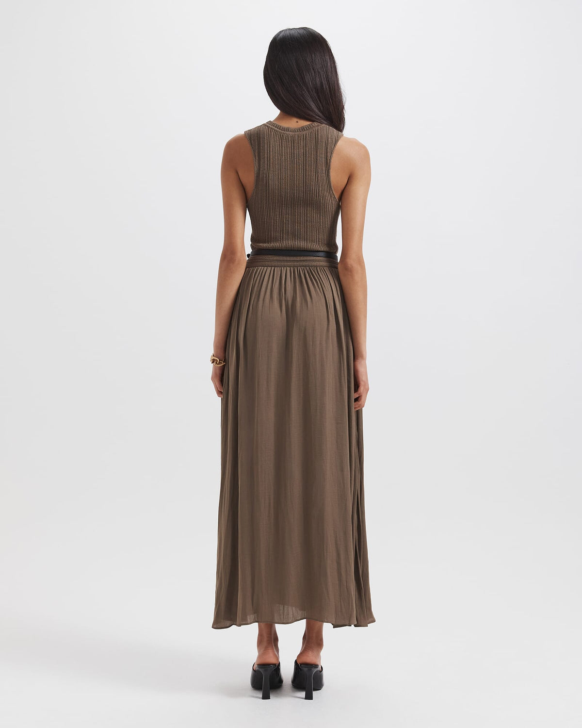 Lillian Mixed Media Midi Dress