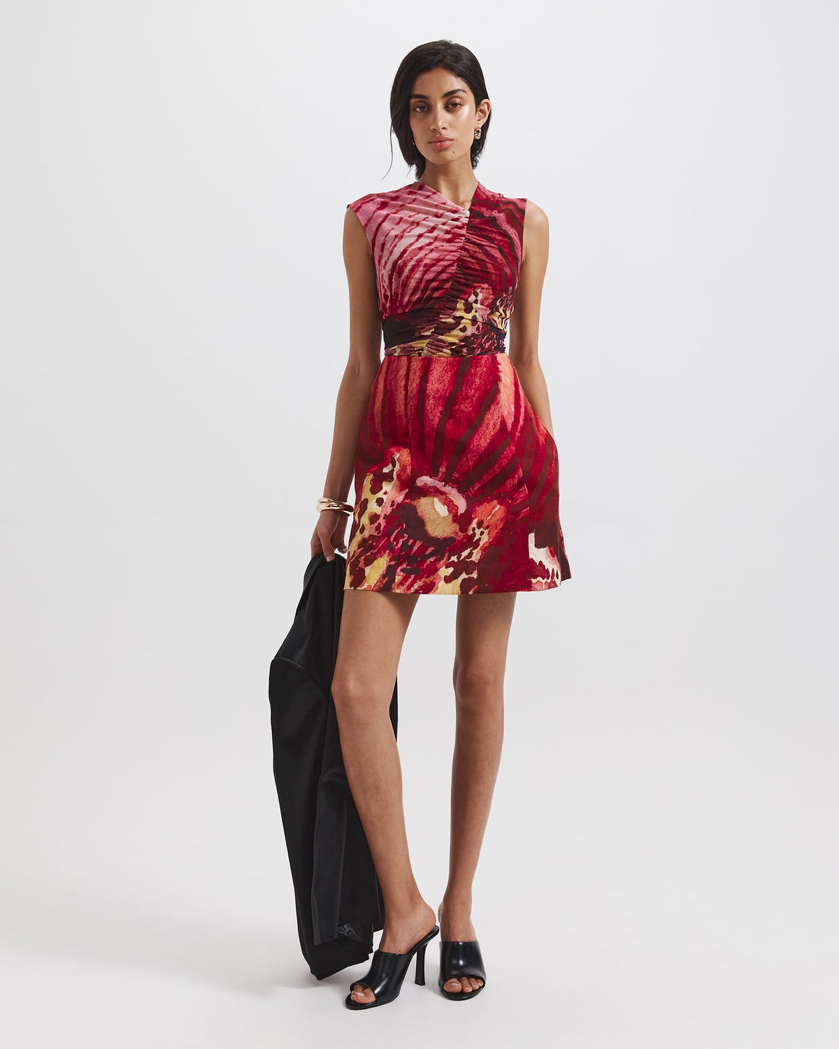 Cymbelle Rouched Mesh Top