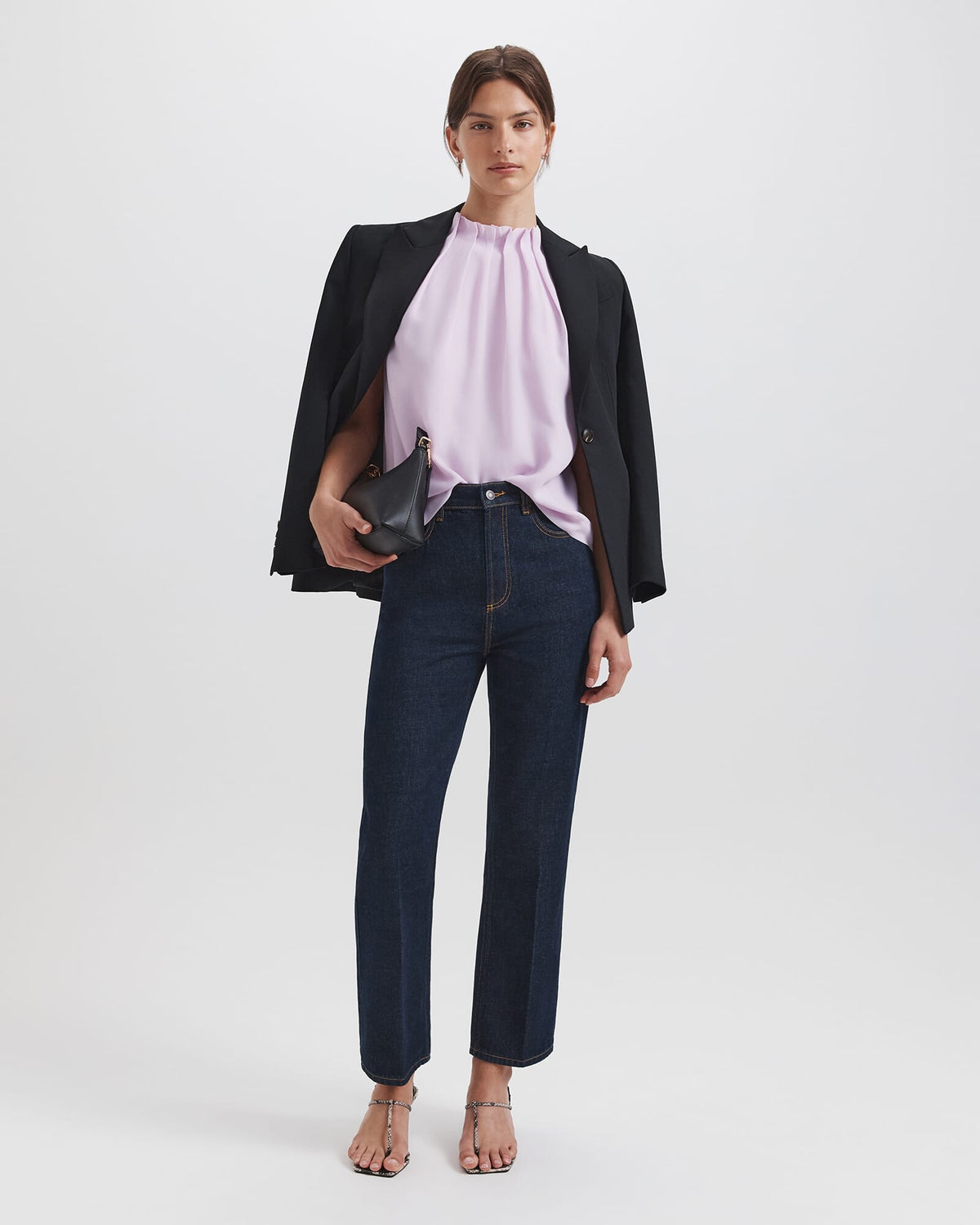 Willa High Neck Short Sleeve Top