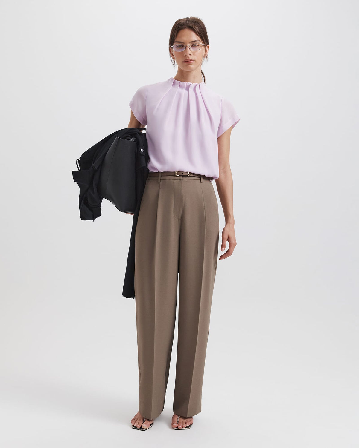 Willa High Neck Short Sleeve Top
