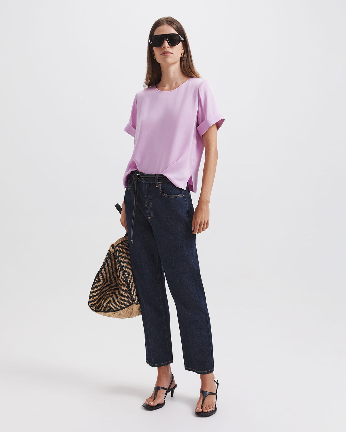 Sadie Silk Short Sleeve Tee