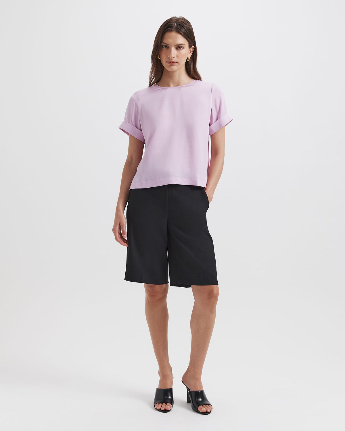 Sadie Silk Short Sleeve Tee