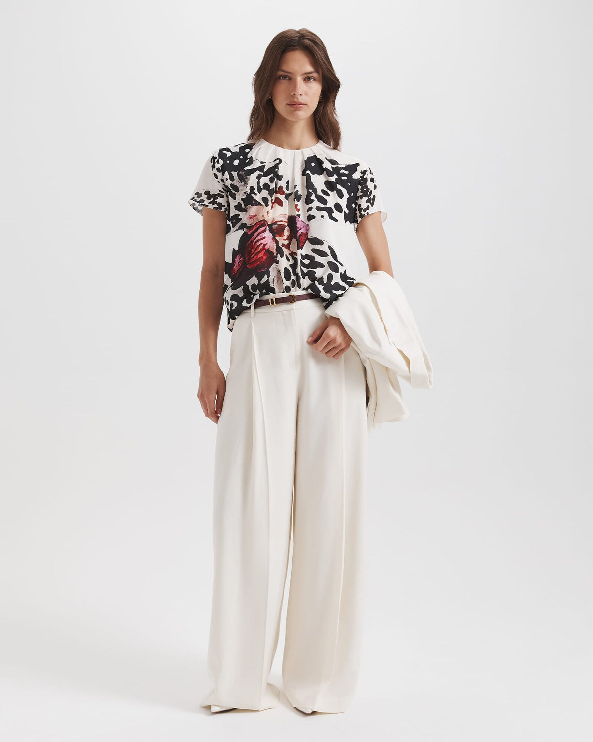 Fiora Silk Short Sleeve Top