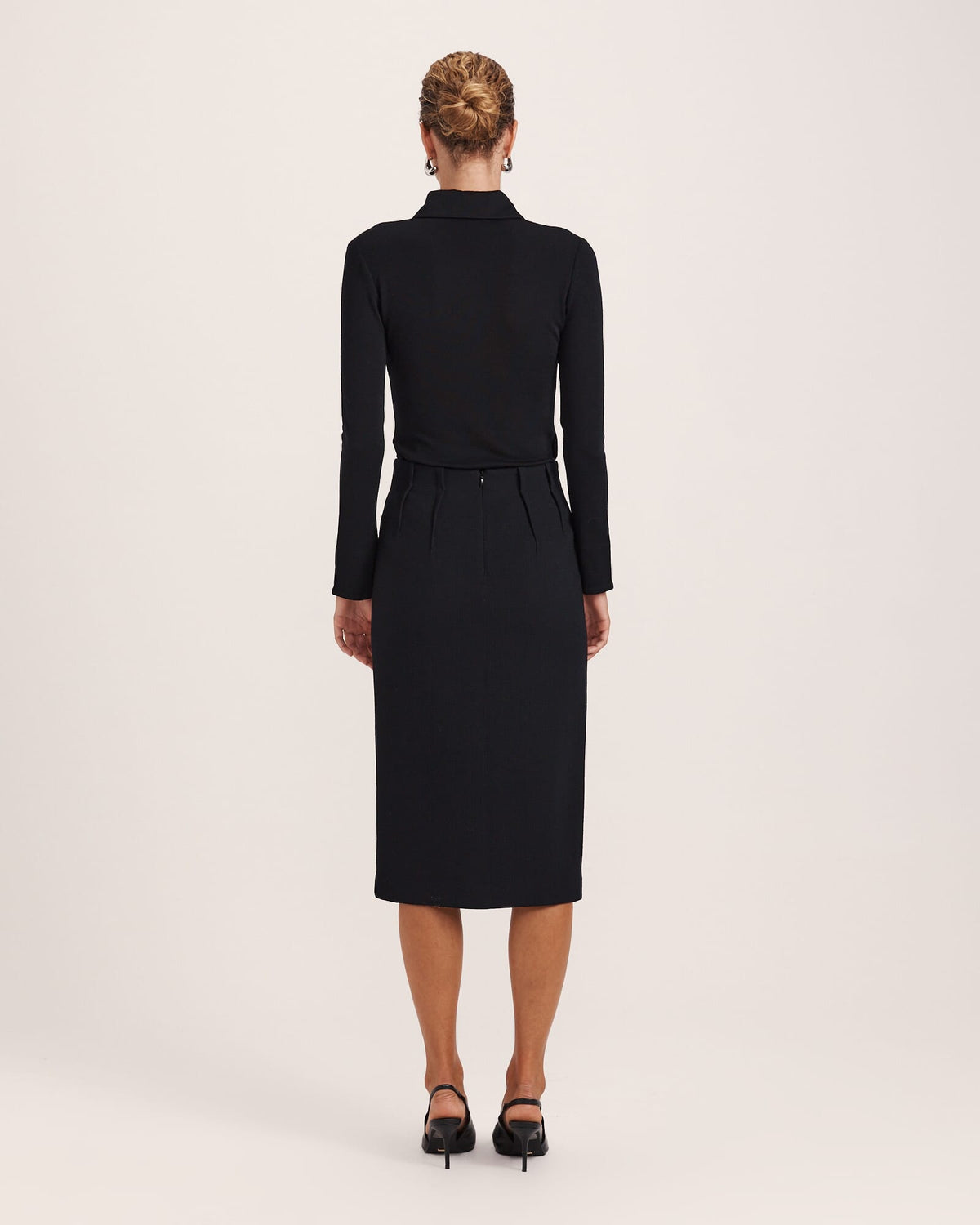 Raya Wool Crepe Pencil Skirt