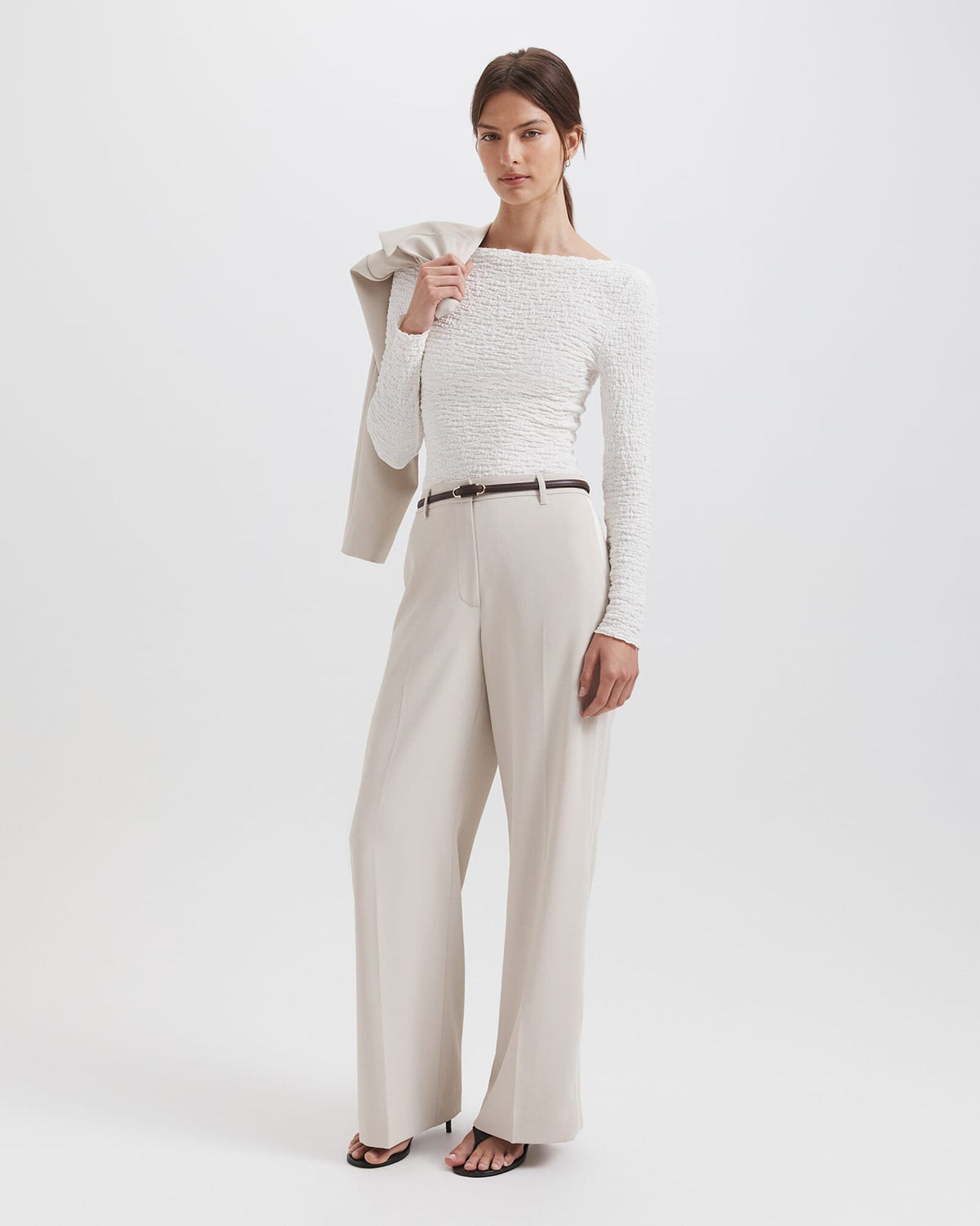 Luna Textured Long Sleeve Top