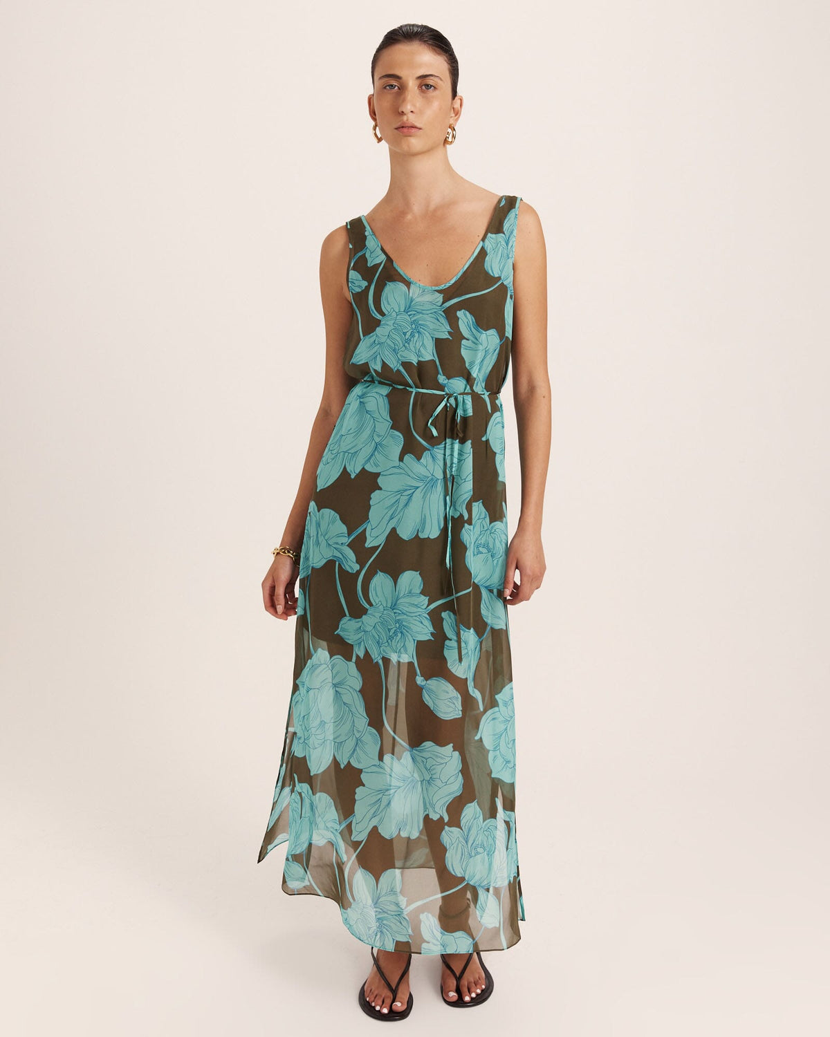 Verdisa Silk Tunic Dress