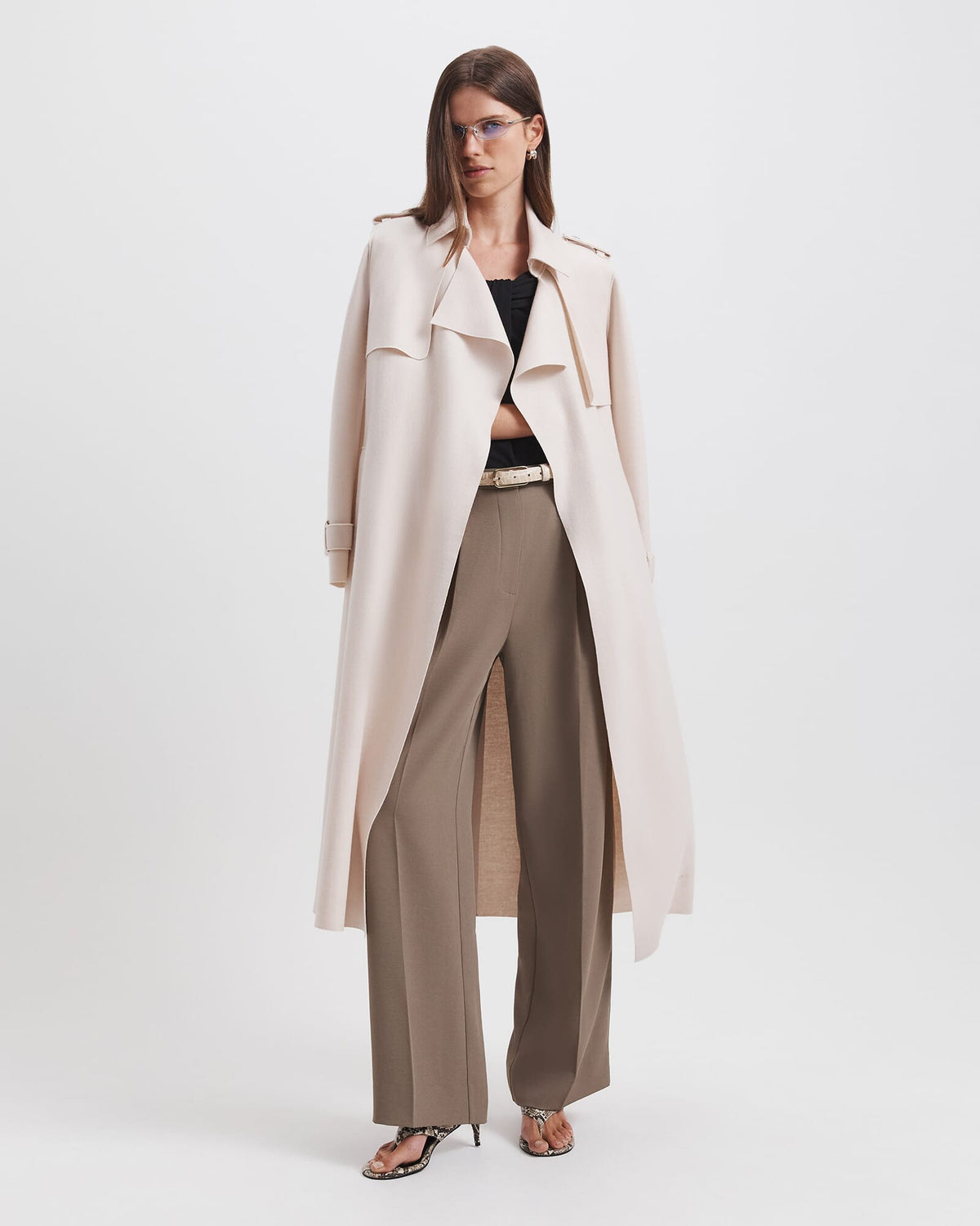 Karla Wool Longline Trench Coat