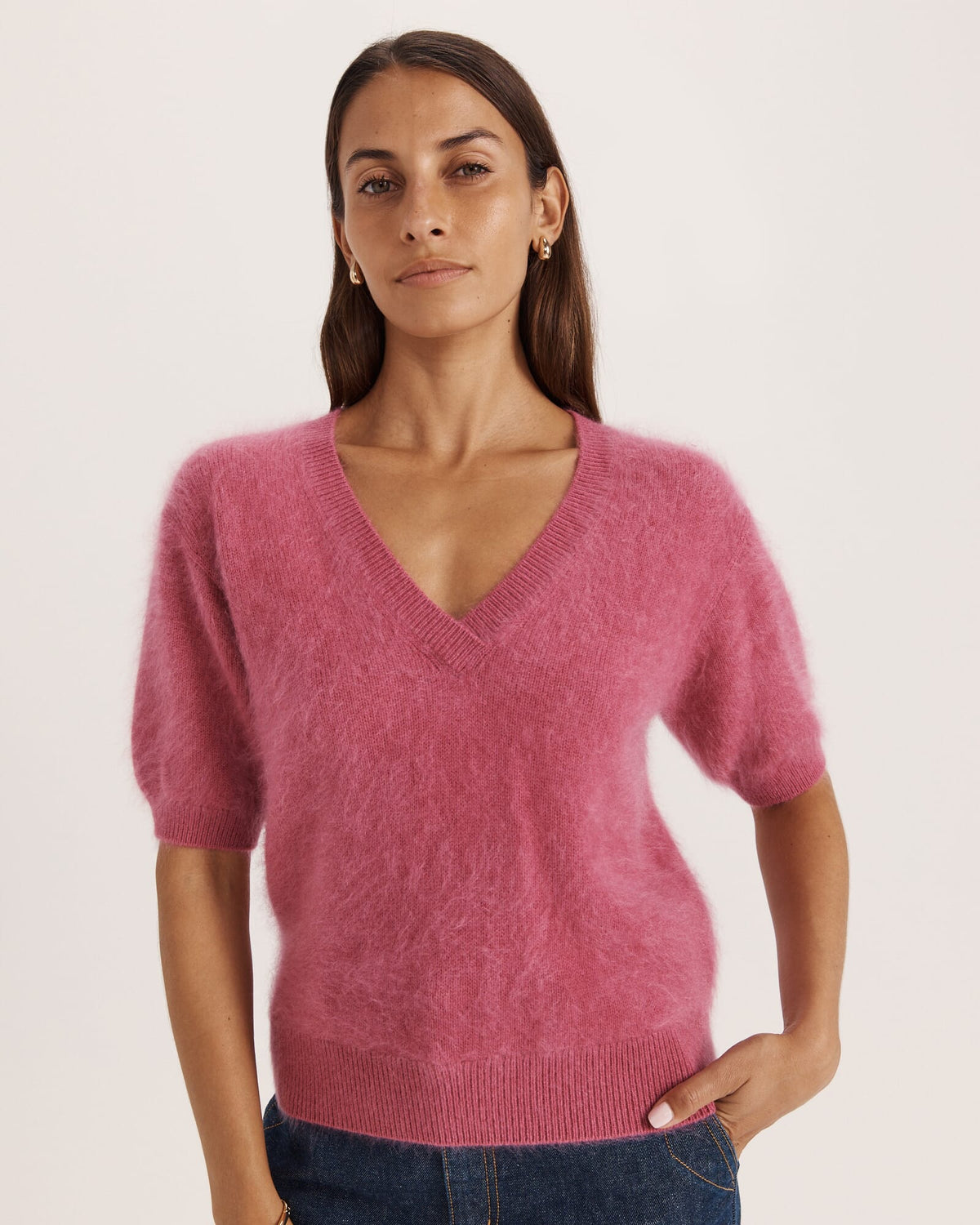 Wynter Wool Cashmere V-Neck Knit