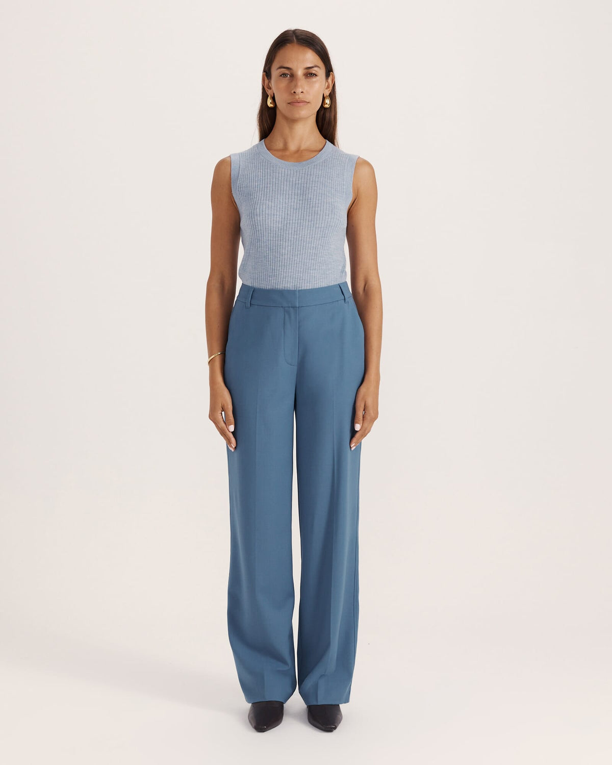 Celeste Wool Straight Leg Pant