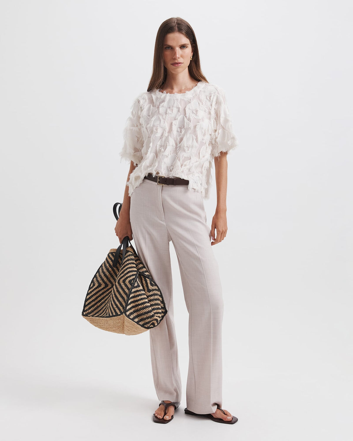 Celeste Wool Straight Leg Pant