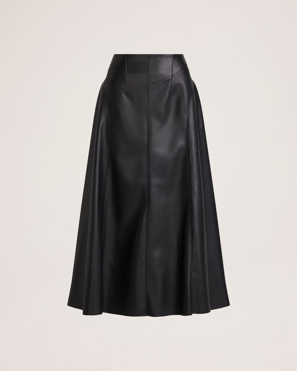 Viv Faux Leather Fluted Skirt