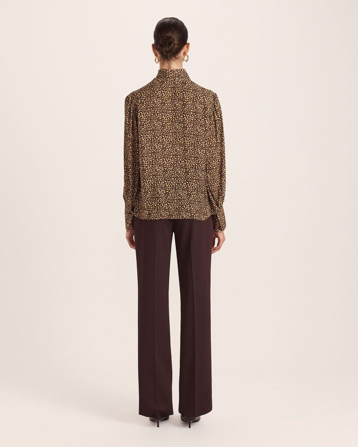 Ohio Silk Long Sleeve Tie Neck Blouse