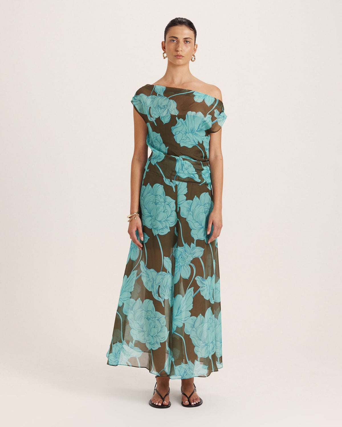 Verdisa Silk Off Shoulder Top